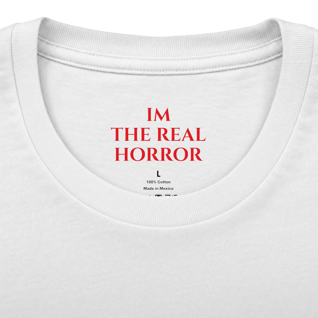 Silence Burns Tee in White by The Real Horror.