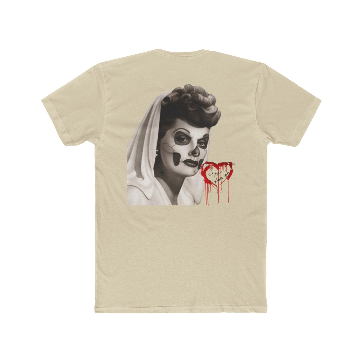 I Love Horror Tee in Cream by The Real Horror.