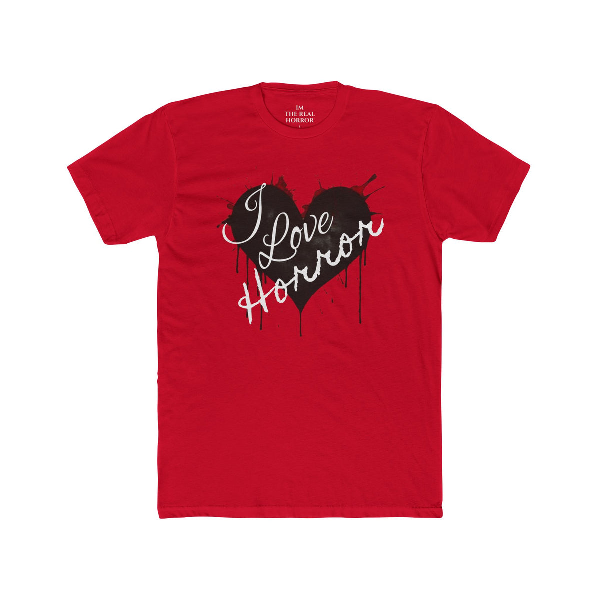 I Love Horror Tee in Red by The Real Horror.