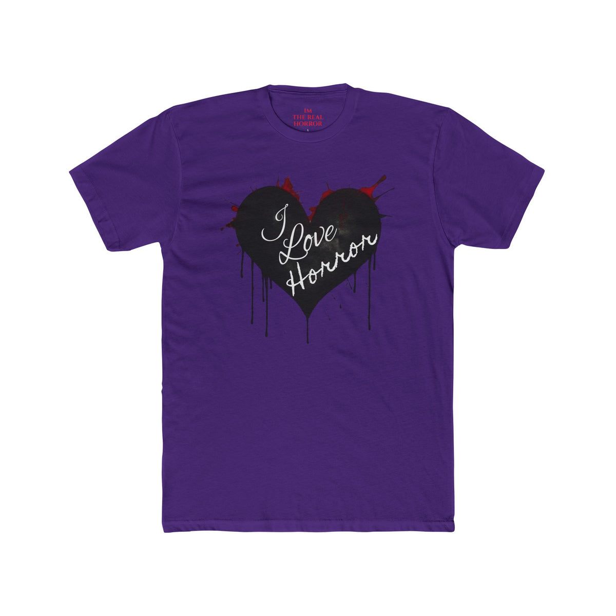 I Love Horror Tee in Purple Rush by The Real Horror.