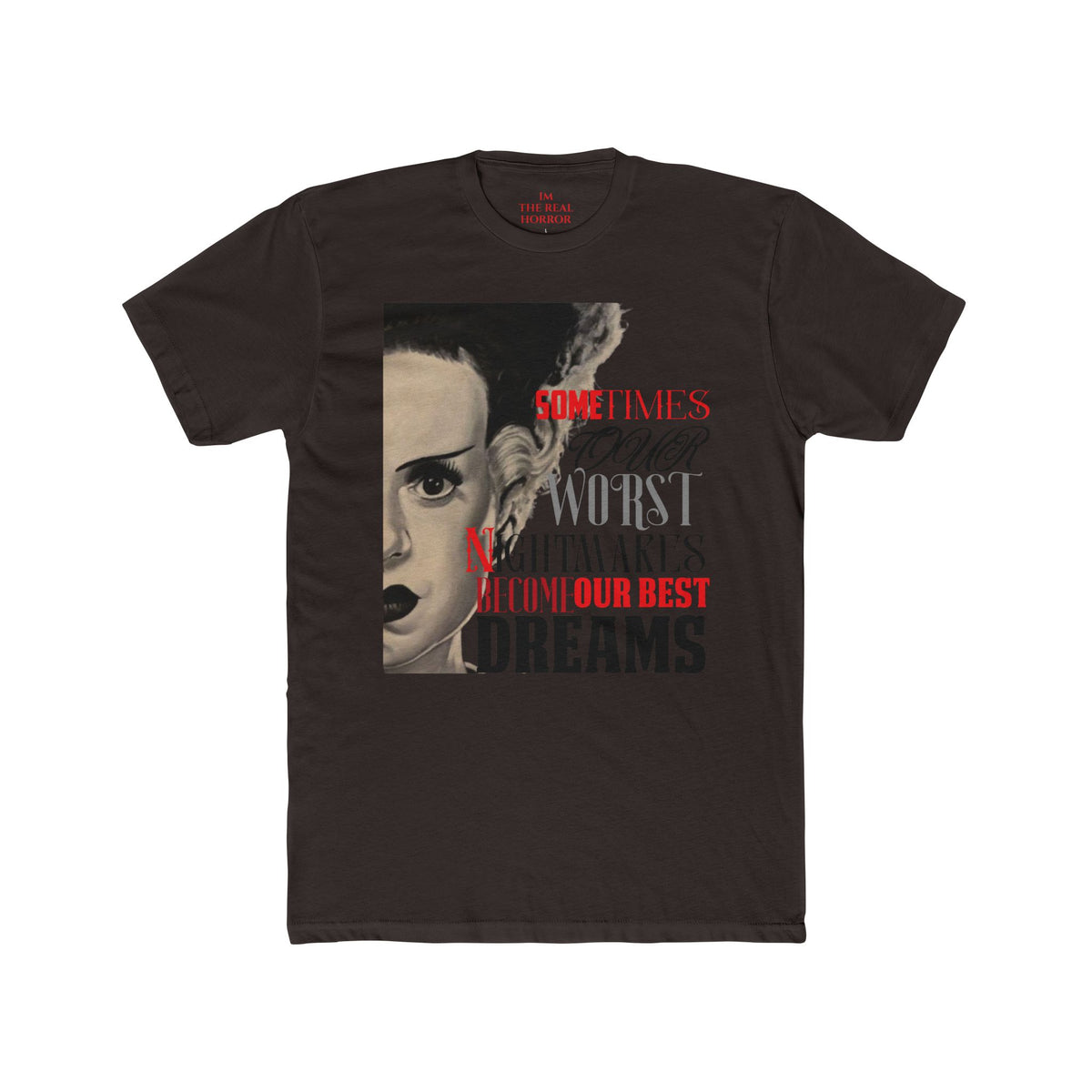 My Greatest Creation Tee in Dark Chocolate by The Real Horror.