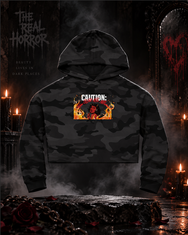 dont get burned Cropped Hoodie
