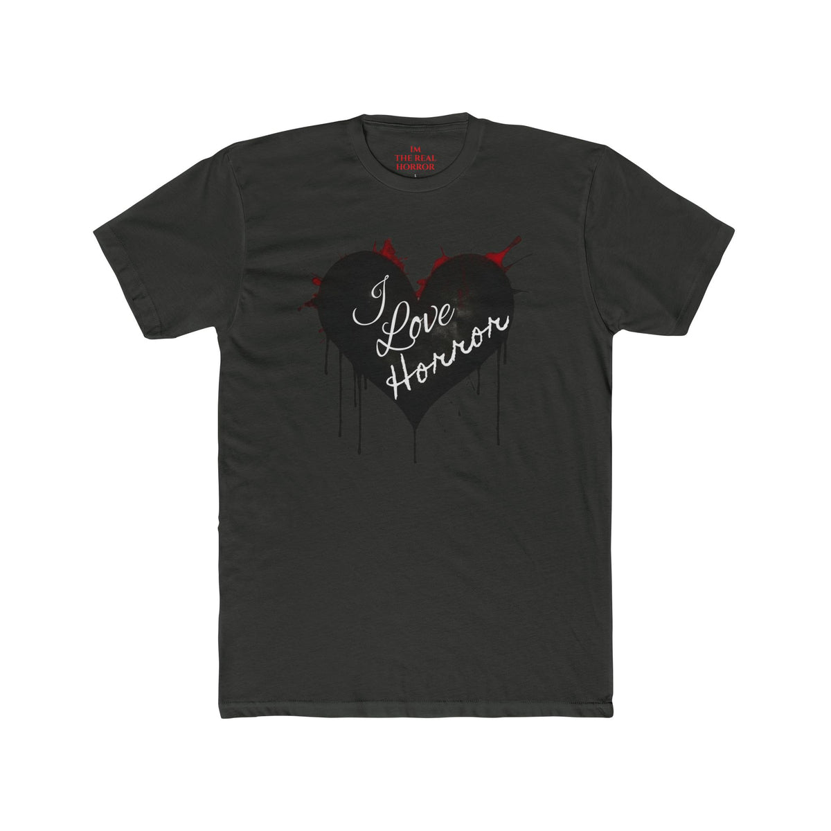 I Love Horror Tee in Heavy Metal by The Real Horror.