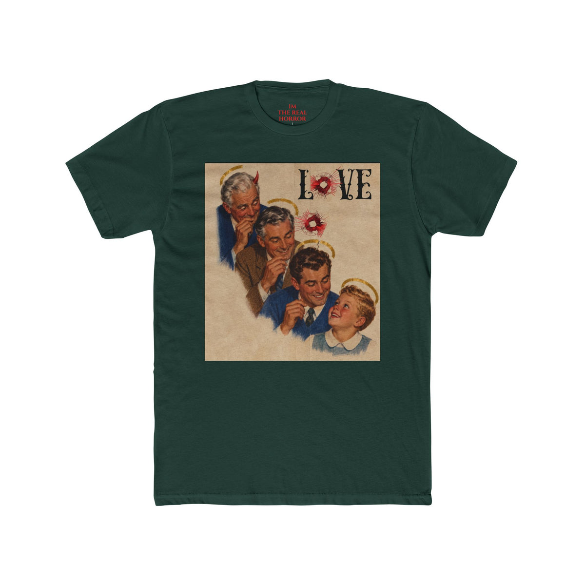 The Secret of Love: Family Legacy Tee in Forest Green by The Real Horror.