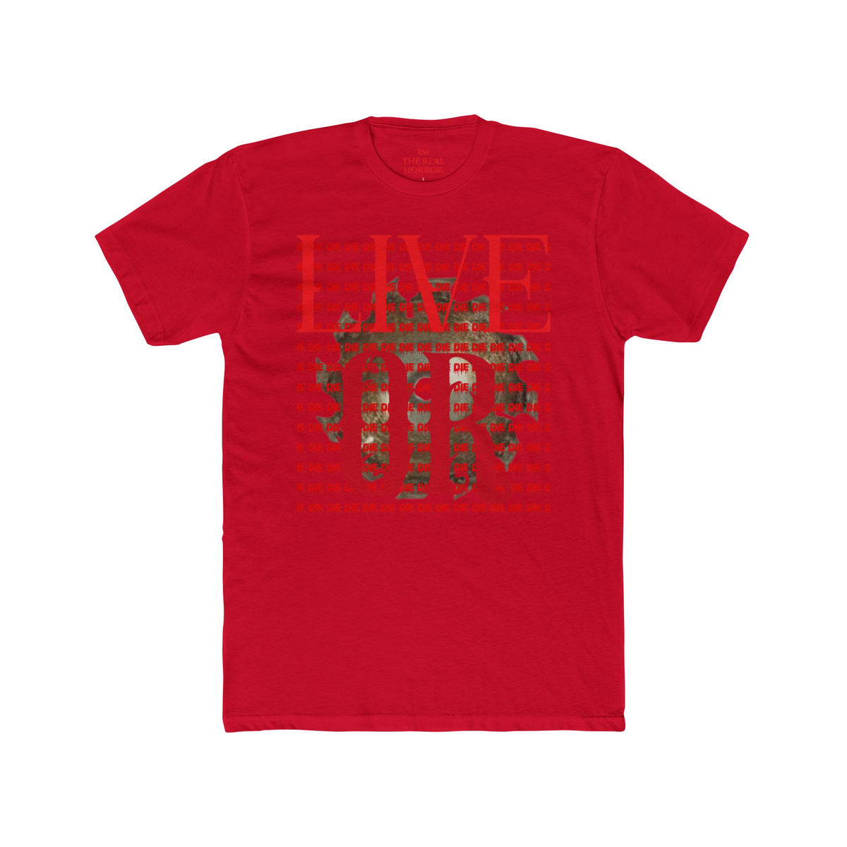 Live or Die Tee horror graphic apparel product image