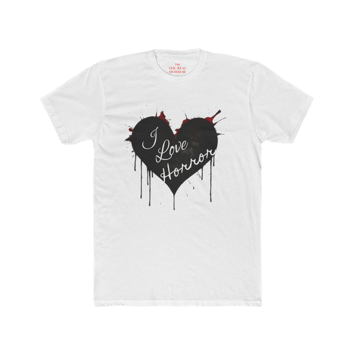I Love Horror Tee in White by The Real Horror.