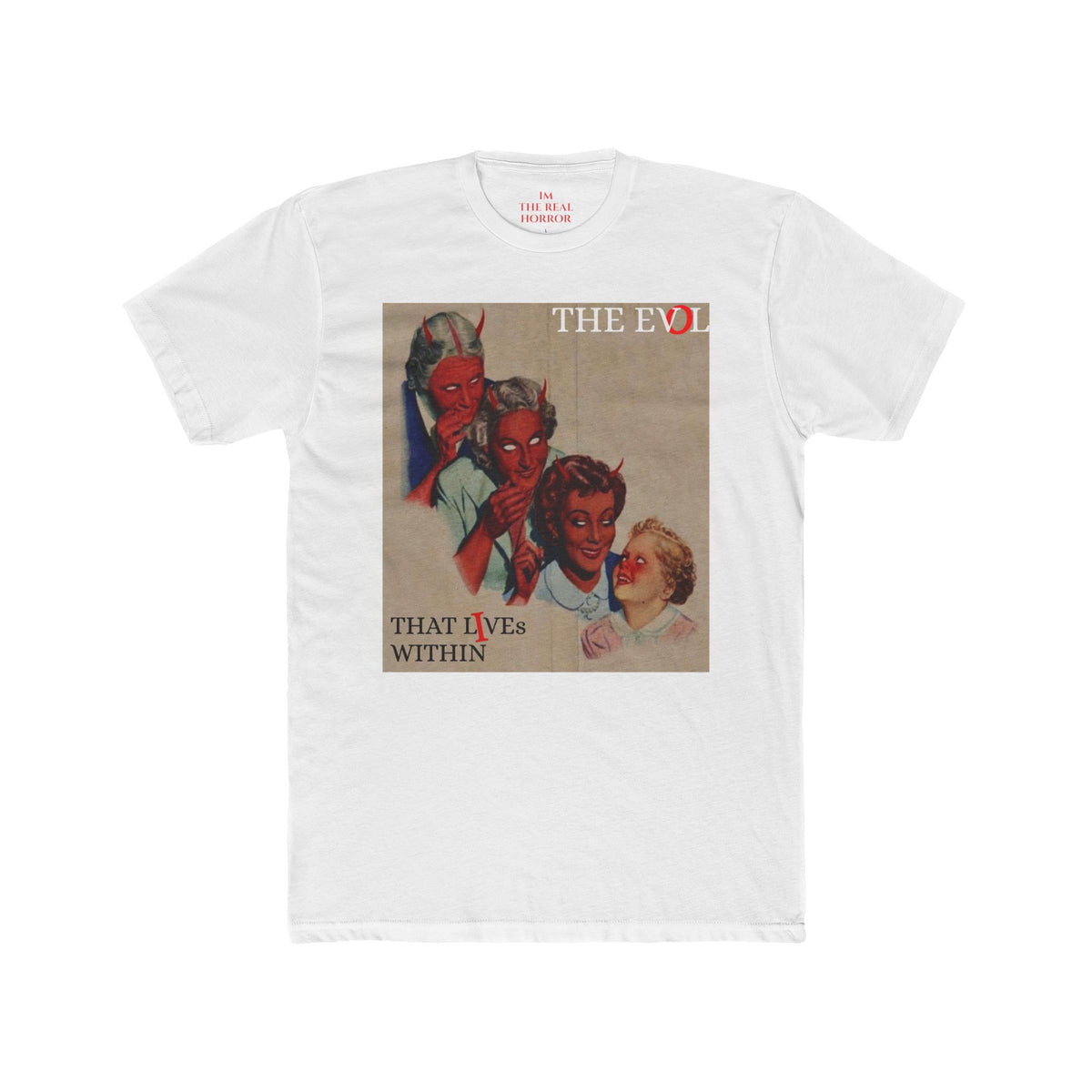 Evil Runs in the Family Tee in White by The Real Horror.